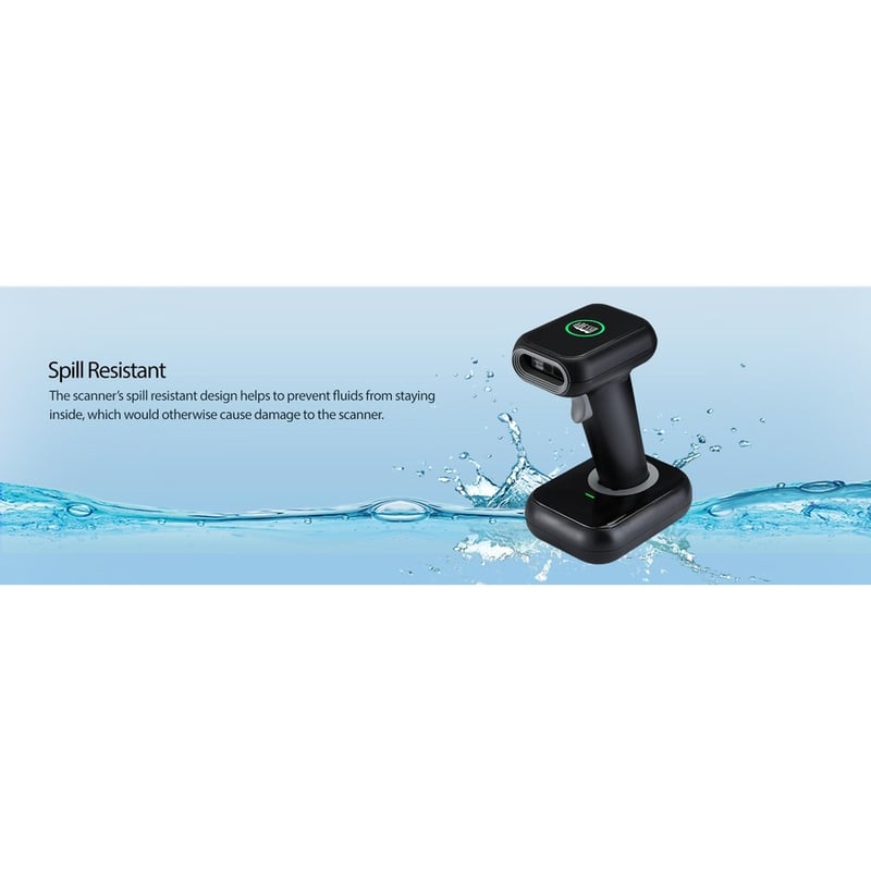 Adesso NuScan 2700R 2D Wireless Barcode Scanner with Charging Cradle - Thumbnail 3