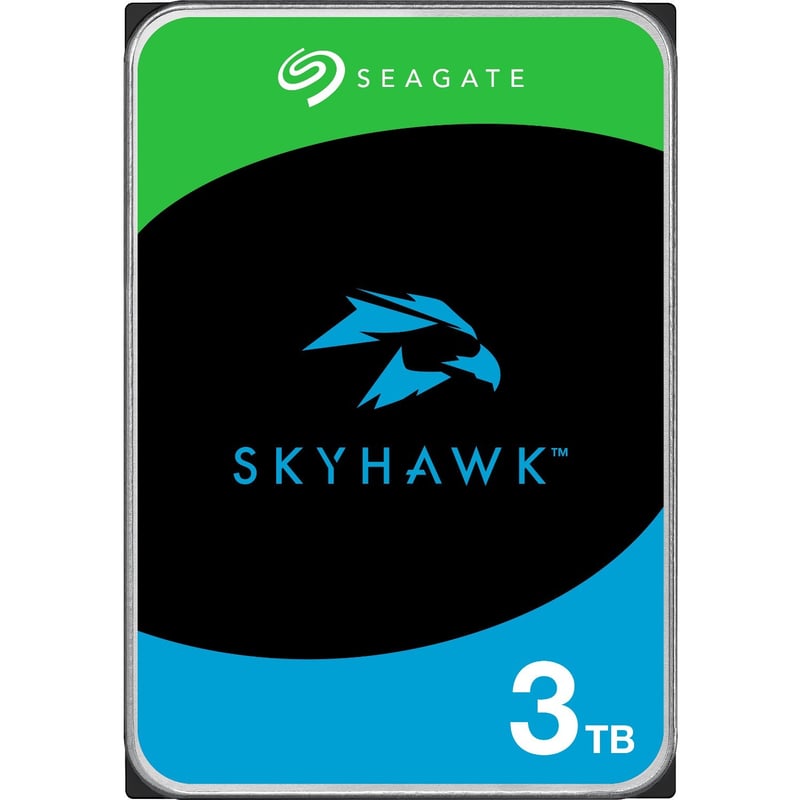 Seagate SkyHawk ST3000VX015 3 TB Hard Drive - 3.5" Internal - SATA (SATA/600) - Conventional Magnetic Recording (CMR) Method - Thumbnail 1