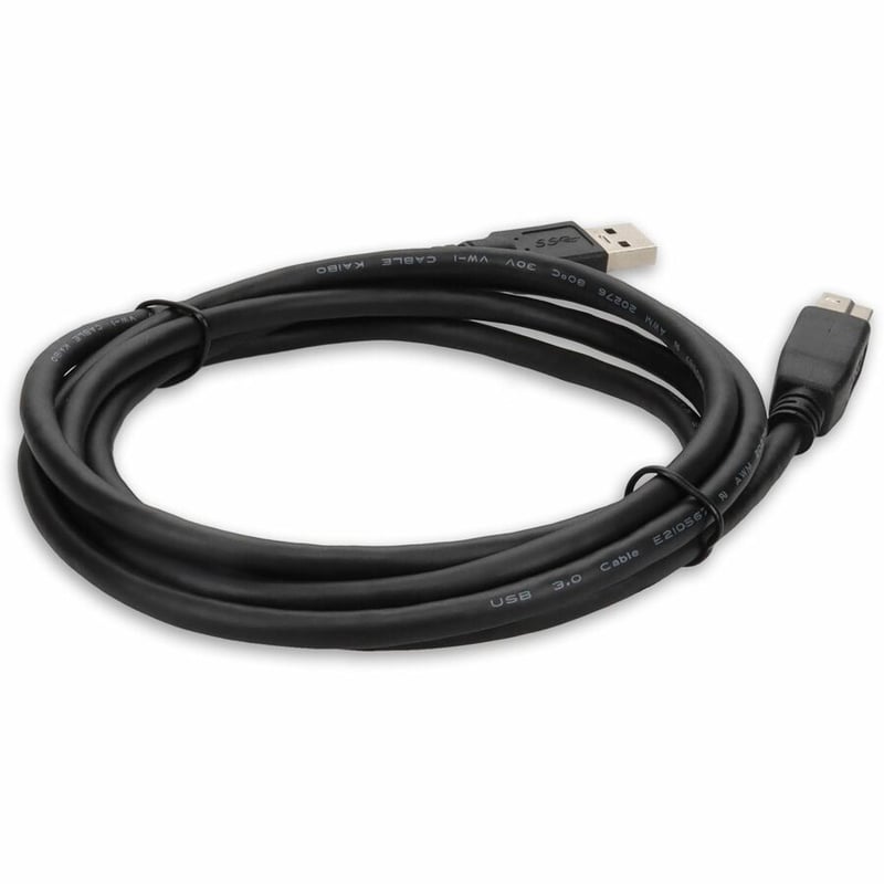 AddOn 1ft USB 3.0 (A) Male to USB 3.0 (B) Male Black Cable - Thumbnail 5