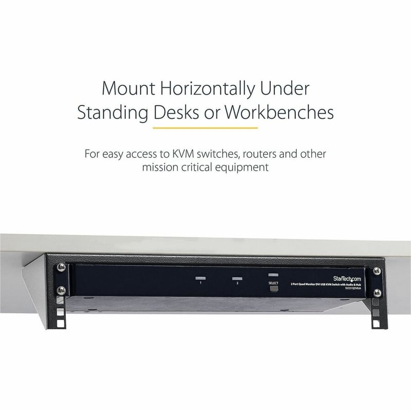 StarTech.com 2U 19in Steel Vertical Wall Mount Equipment Rack Bracket - Thumbnail 5