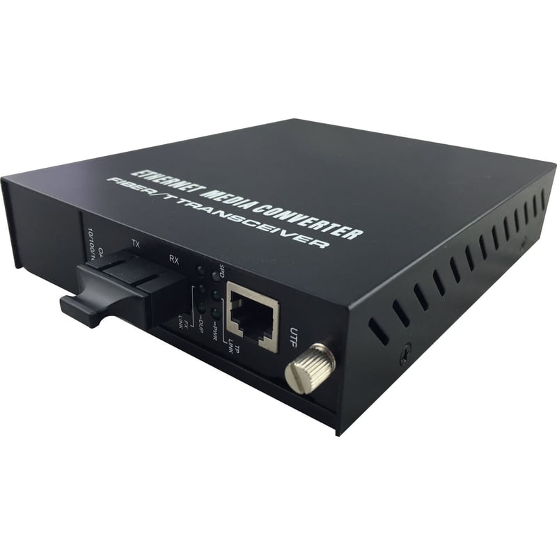 LevelOne RJ45 to SC Managed Gigabit Media Converter, Single-Mode Fiber, 20km