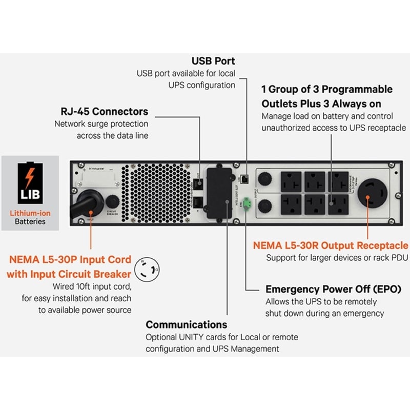 LIEBERT PSI5 LIO 3000VA WITH SNMP CARD - Thumbnail 2