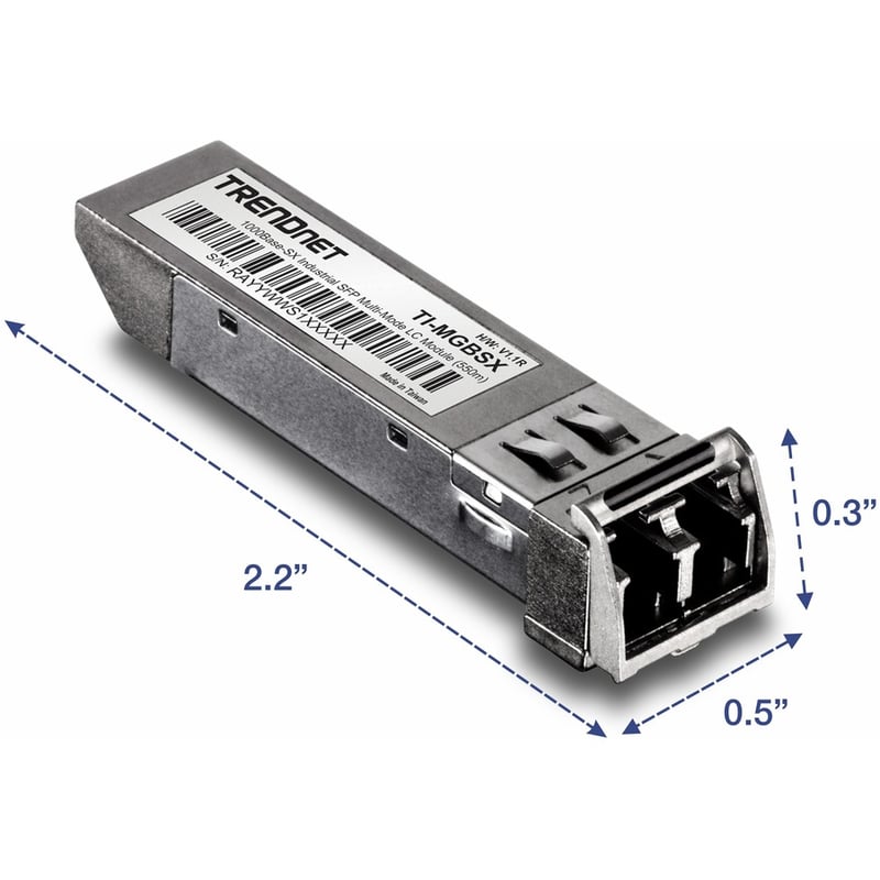 TRENDnet 1000Base- SX Industrial SFP to RJ45 Multi-Mode LC Module; TI-MGBSX; Up to 550m (1;804 Ft); IEE 802.3z; ANSI Fiber Channel; Data Rates up to 1.25Gbps; LC-Type Duplex; Lifetime Protection - Thumbnail 5