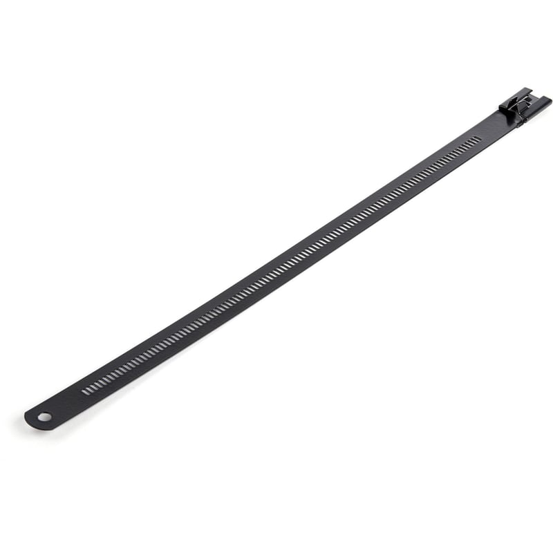 StarTech.com 9"(22cm) Metal Cable Ties, 2-1/4"(55mm) Bundle Dia. 100lb(45kg) Tensile Strength, Nylon Coated Stainless Steel Ties, 50 Pack - Thumbnail 1
