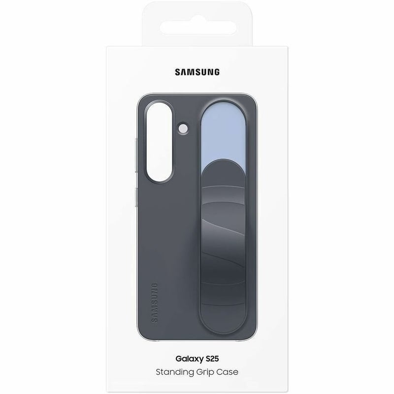 Samsung Galaxy S25 Standing Grip Case, White - Thumbnail 4