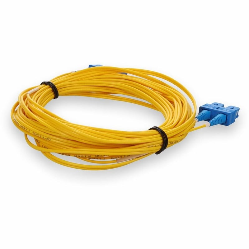 AddOn 5m SC to SC Yellow OS2 Duplex Microboot, Snagless OFNR (Riser-Rated) SMF Fiber Patch Cable - Thumbnail 5