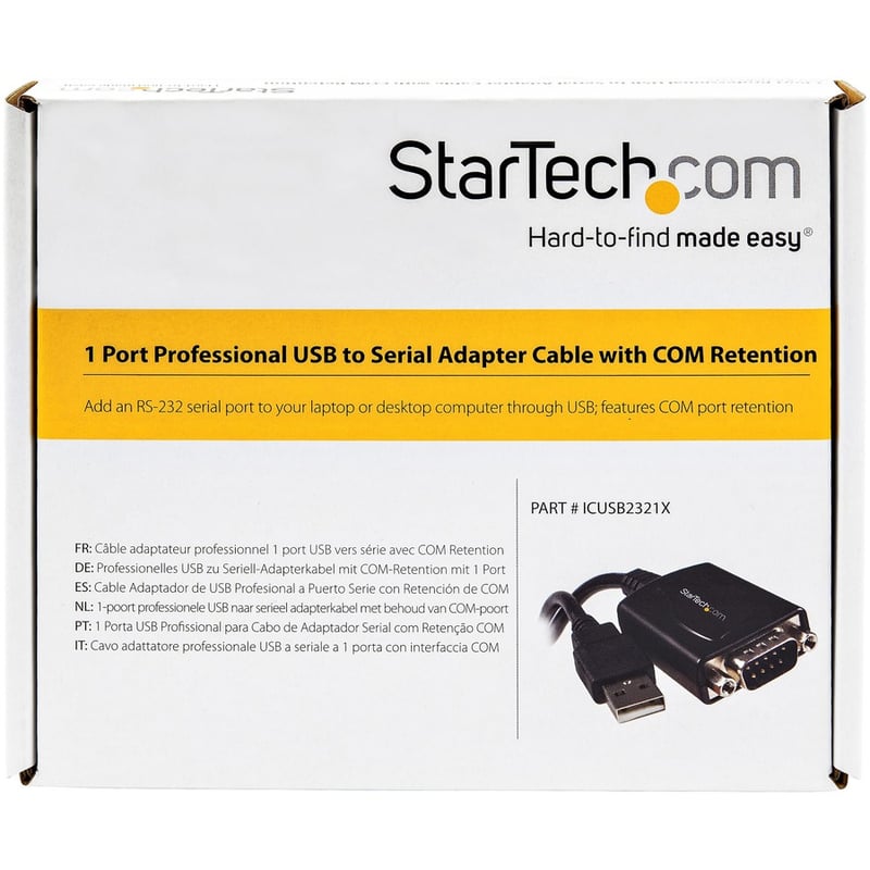 StarTech.com USB to Serial Adapter - 1 Port - COM Port Retention - Texas Instruments TIUSB3410 - USB to RS232 Adapter Cable - Thumbnail 5