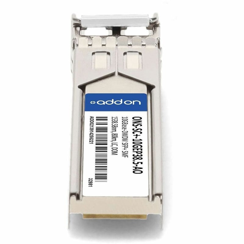 AddOn Cisco® ONS-SC+-10GEP38.5 Compatible TAA 10GBase-DWDM SFP+ Transceiver C-Band 50GHz (SMF, 1538.58nm, 80km, LC, DOM) - Thumbnail 4