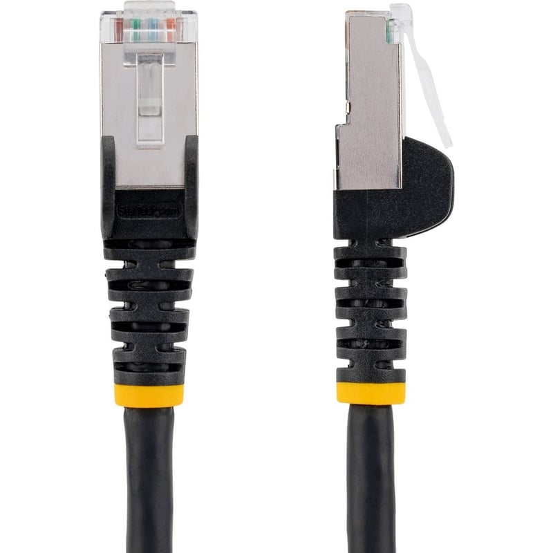 StarTech.com 4ft CAT6a Ethernet Cable, Black Low Smoke Zero Halogen (LSZH) 10 GbE 100W PoE S/FTP Snagless RJ-45 Network Patch Cord - Thumbnail 2