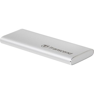 Transcend ESD240C 240 GB Portable Solid State Drive - External - SATA - Silver - Thumbnail 1