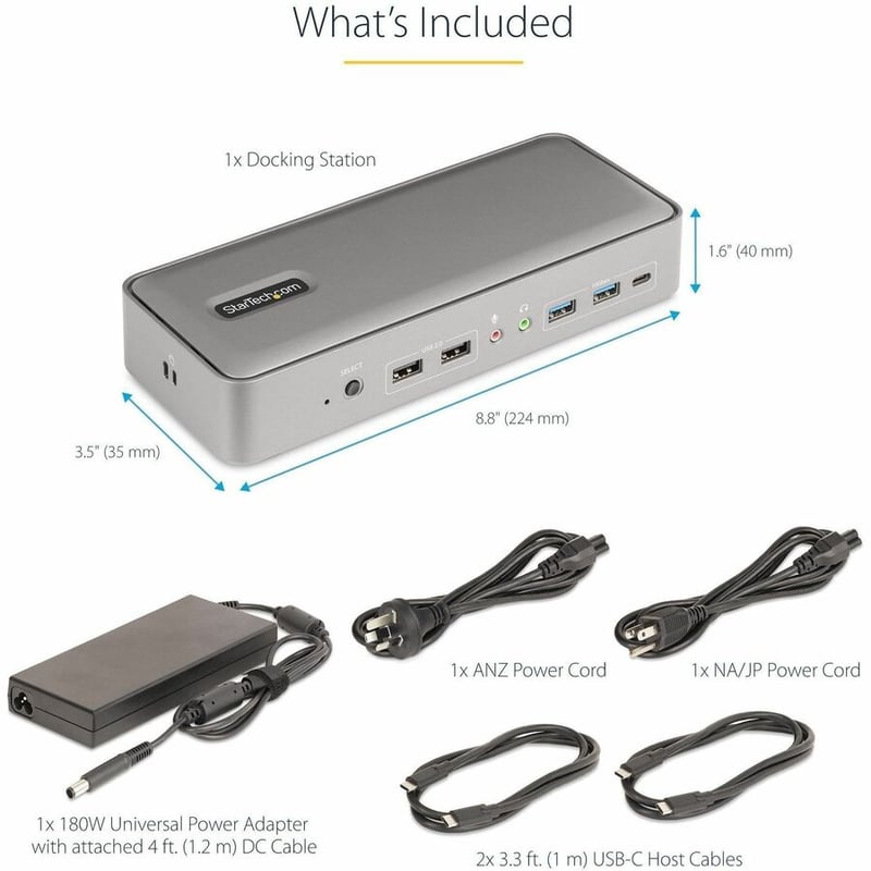 StarTech.com Dual-Laptop USB-C KVM Docking Station, Dual Monitor 4K 60Hz DisplayPort KVM Dock, 5x USB Hub, GbE, 90W/45W PD, Windows/Mac