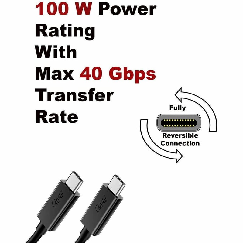4XEM USB-C to C 40 Gigabit 180CM/1.8M Cable - Thumbnail 3