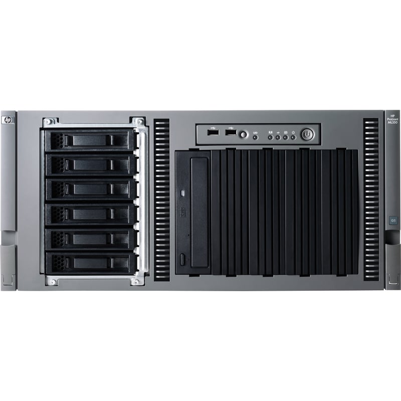 HPE ProLiant ML350 G5 5U Rack Server - 1 Xeon E5420 2.50 GHz - 2 GB RAM - Serial ATA, Serial Attached SCSI (SAS) Controller - Thumbnail 1