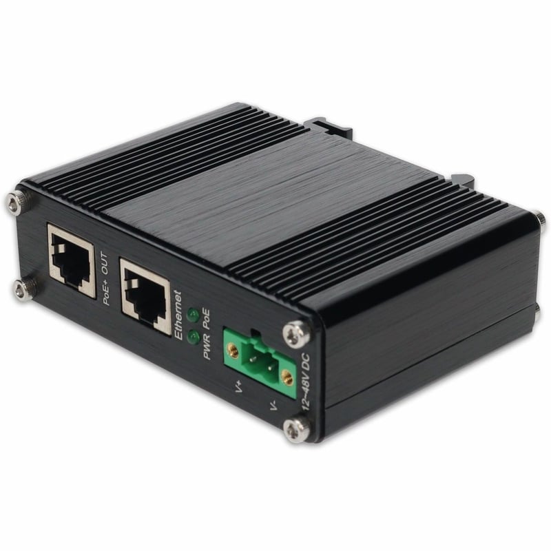 AddOn 10/100/1000M POE POWER INJECTOR 56V IEE802.3af and IEE802.3at compliant, 90W over 4-pairs, -40 to 75C - Thumbnail 1