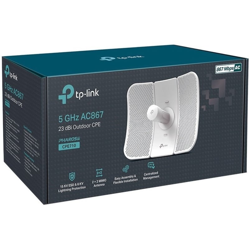 TP-Link CPE710 - 5GHz AC867 Long Range Outdoor CPE for PtP and PtMP Transmission - Thumbnail 3