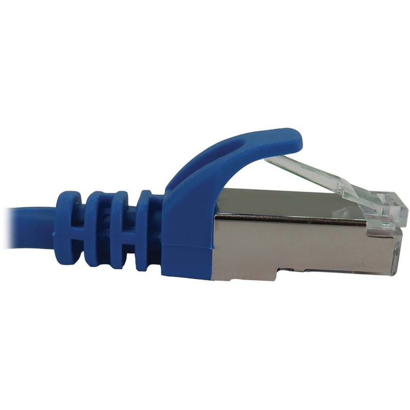 Eaton Tripp Lite Series Cat6a 10G Snagless Shielded Slim STP Ethernet Cable (RJ45 M/M), PoE, Blue, 15 ft. (4.6 m) - Thumbnail 4