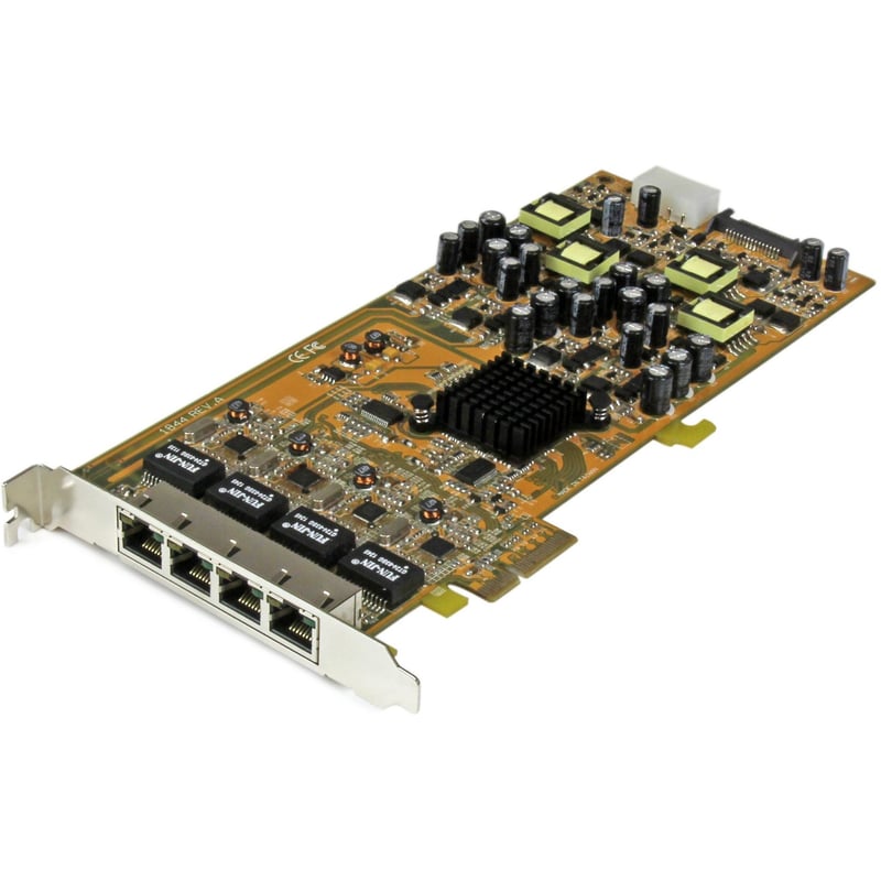 StarTech.com 4 Port Gigabit Power over Ethernet PCIe Network Card - PSE / PoE PCI Express NIC - Thumbnail 1