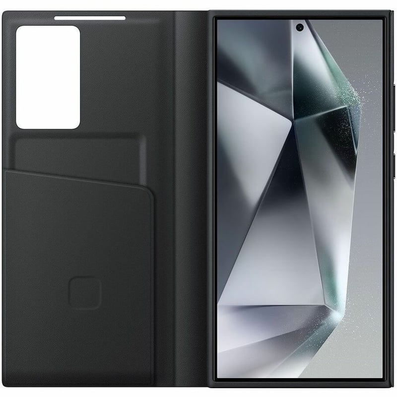 Samsung S View Carrying Case (Wallet) Samsung Galaxy S24 Ultra Smartphone - Black - Thumbnail 2