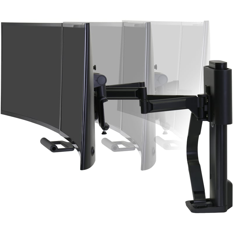 Ergotron TRACE Desk Mount for Monitor, LCD Display - Matte Black - Thumbnail 1