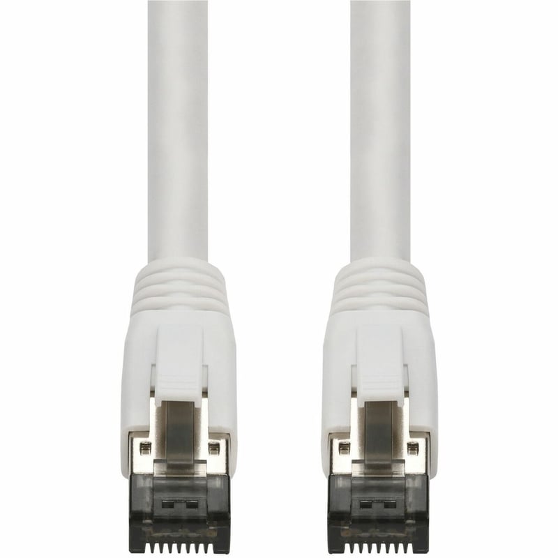AddOn 7ft White CAT 8 Shielded (S/FTP) PVC Ethernet Cable Snagless Easy Boot RJ-45 M/M - Thumbnail 1