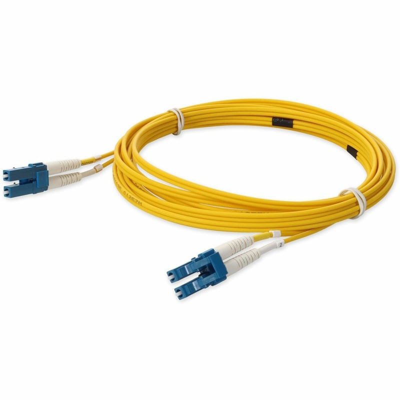 AddOn 1m LC to LC Yellow OS2 Duplex LSZH SMF Fiber Patch Cable - Thumbnail 1