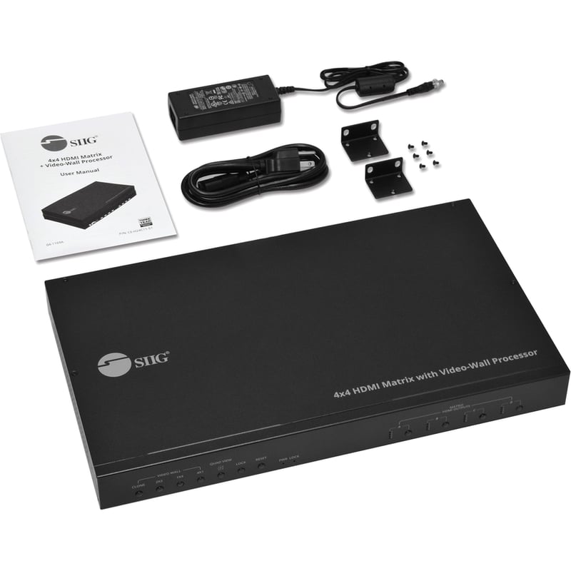 SIIG 4x4 HDMI Matrix & VideoWall Processor with RS232 - Thumbnail 2