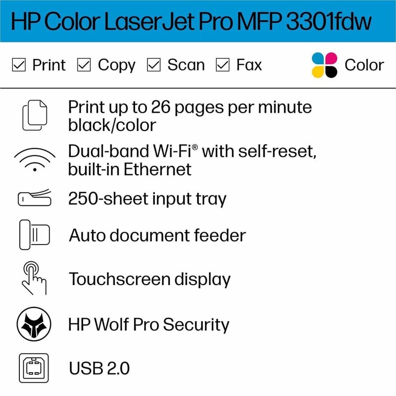 COLOR LASERJET PRO MFP 3301FDW 3301FDW