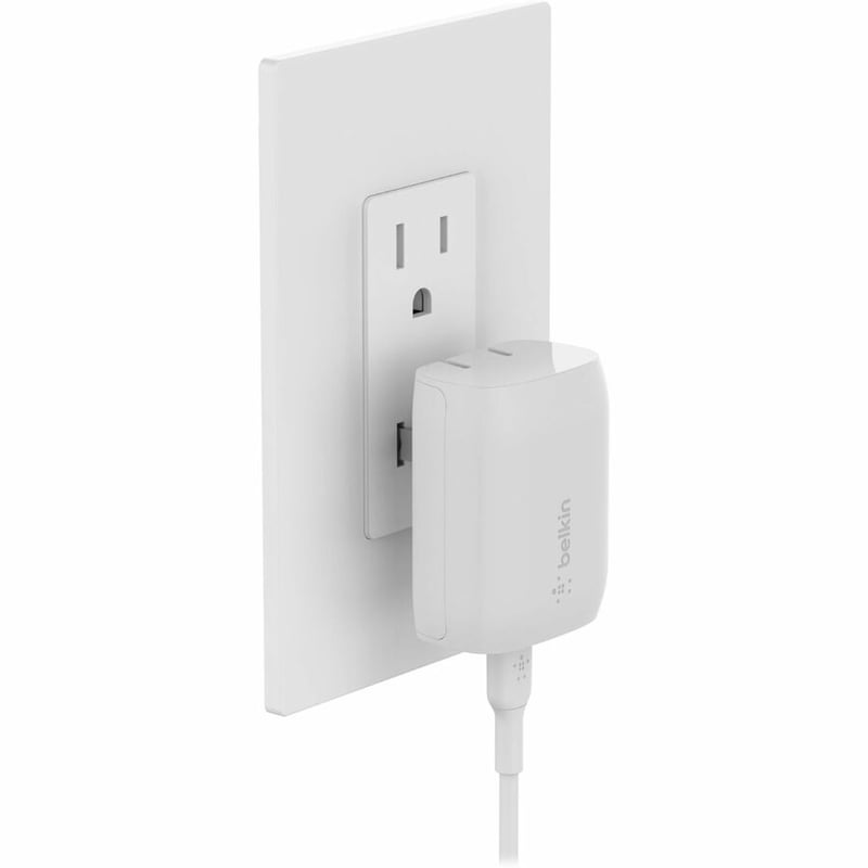 Belkin BoostCharge USB-C Wall Charger 20W (USB-C Cable with Lightning Connector included) - Power Adapter - Thumbnail 5