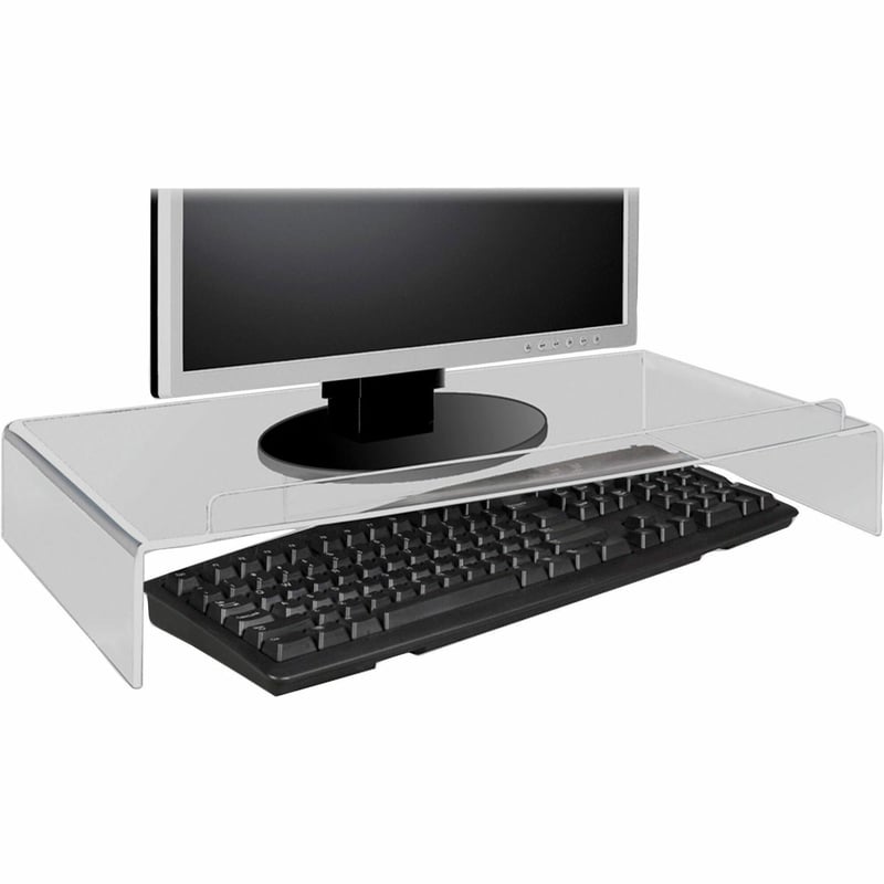 Kantek Acrylic Monitor Stand with Keyboard Storage - Thumbnail 1