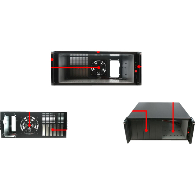 iStarUSA E-490-JB Drive Enclosure - 4U Rack-mountable - Black - Thumbnail 3
