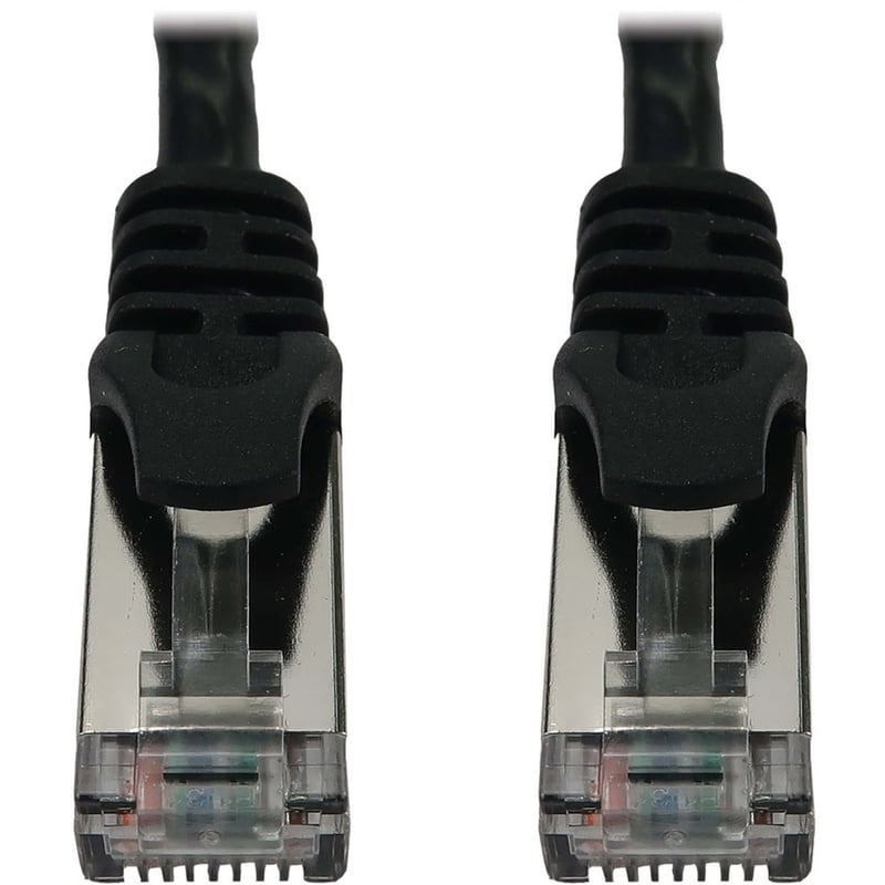 Eaton Tripp Lite Series Cat6a 10G Snagless Shielded Slim STP Ethernet Cable (RJ45 M/M), PoE, Black, 1 ft. (0.3 m) - Thumbnail 2