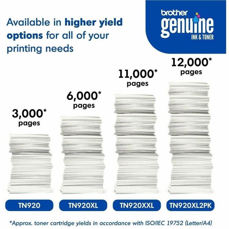 Brother Genuine TN920 Standard Yield Toner Cartridge