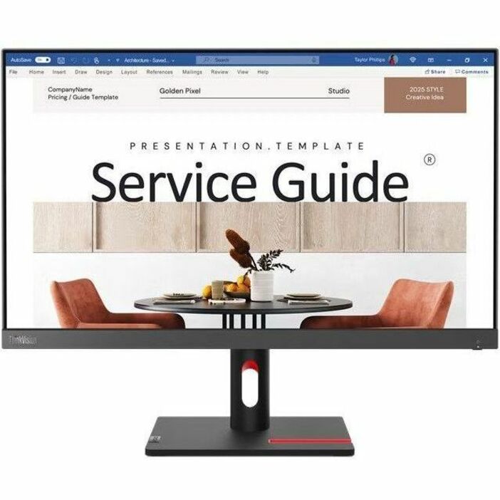 Lenovo ThinkVision S24i-30 24" Class Full HD LED Monitor - 16:9 - Raven Black - Thumbnail 5