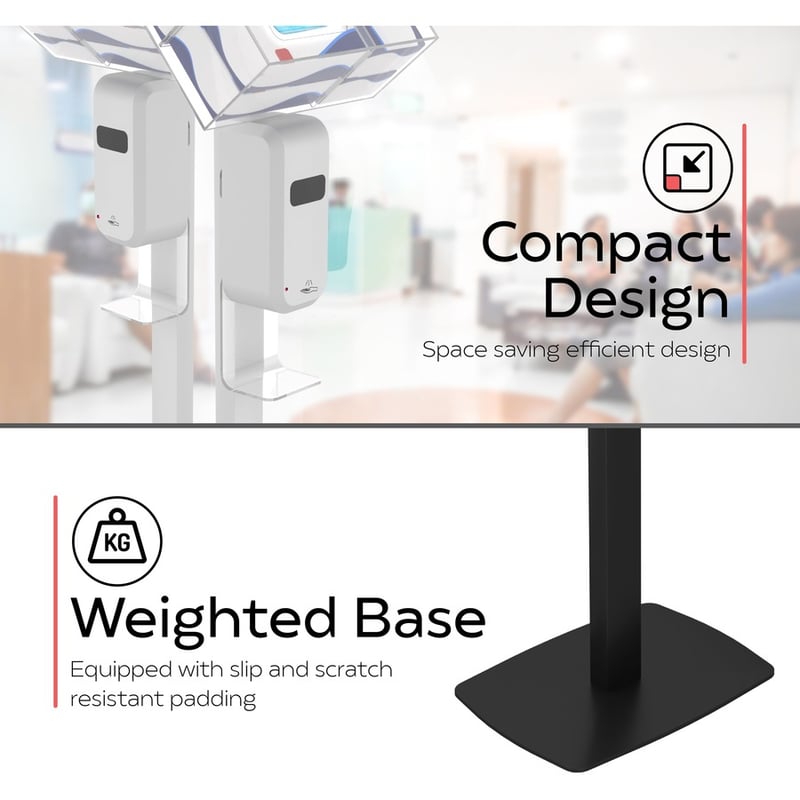 CTA Digital: Premium Thin Profile Sanitizing Station (White) - Thumbnail 4