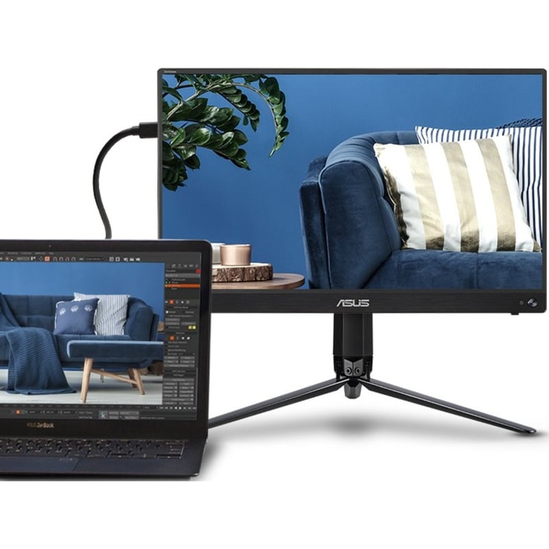 Asus ZenScreen MB16ACV 16" Class LCD Monitor - 16:9 - Silver