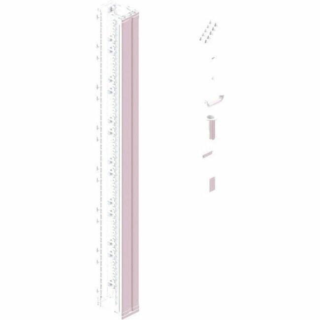 Ortronics MM20 Vertical Cable Manager with Door, 6" Wide, for 8 ft (51U) Rack, White