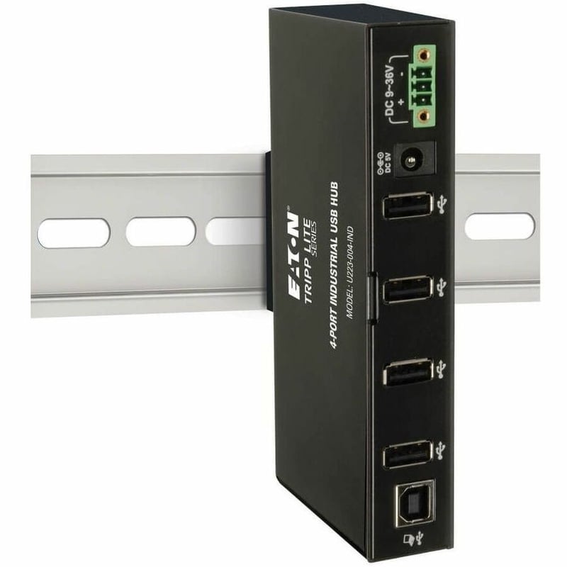 Tripp Lite by Eaton 4-Port Industrial-Grade USB 2.0 Hub - 15 kV ESD Immunity Metal Housing Mountable - Thumbnail 3