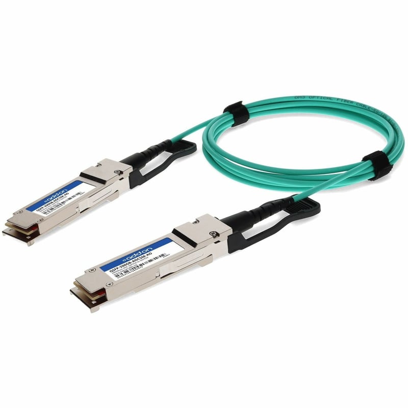 AddOn MSA and TAA Compliant 200GBase-AOC QSFP56 to QSFP56 Active Optical Cable (850nm, MMF, 5m) - Thumbnail 1