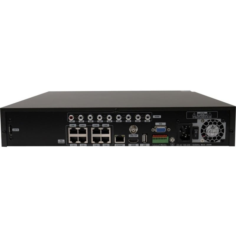 Speco 8 Channel NVR with 8 Built-In PoE+ Ports - 8 TB HDD - Thumbnail 2