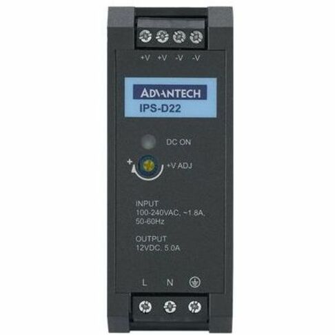 12 VDC DIN RAIL PS D22 DIN RAIL A/D 100-240V 60W 12V - Thumbnail 2