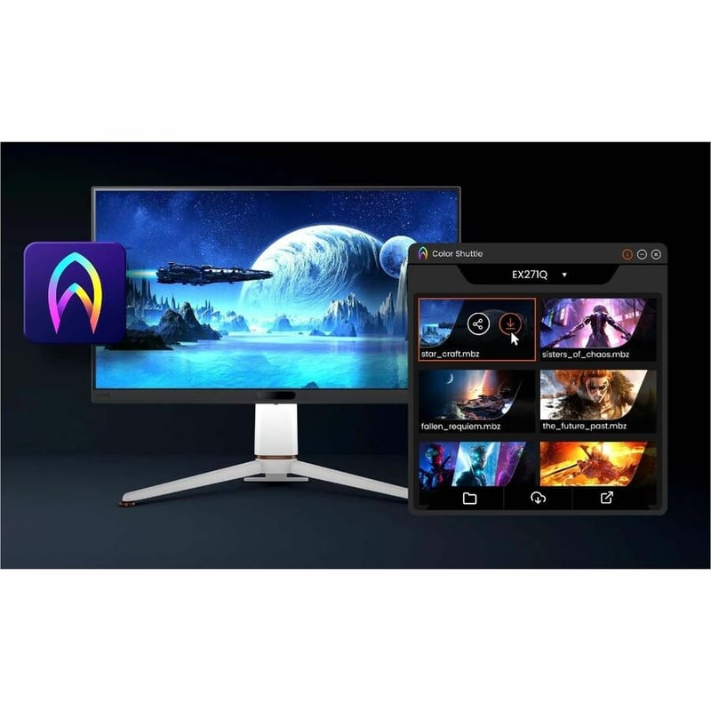 BENQ 27 2K IPS MONITOR 180 HZ WHITE 2560X1440 HDR400 1MS - Thumbnail 3