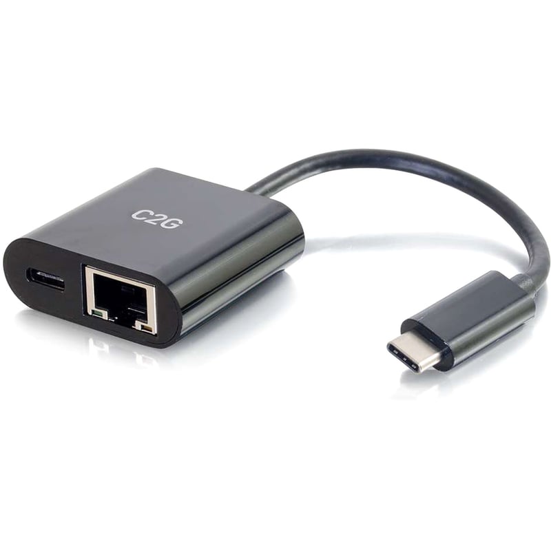 C2G USB C to Ethernet Adapter with Ethernet - Thumbnail 2