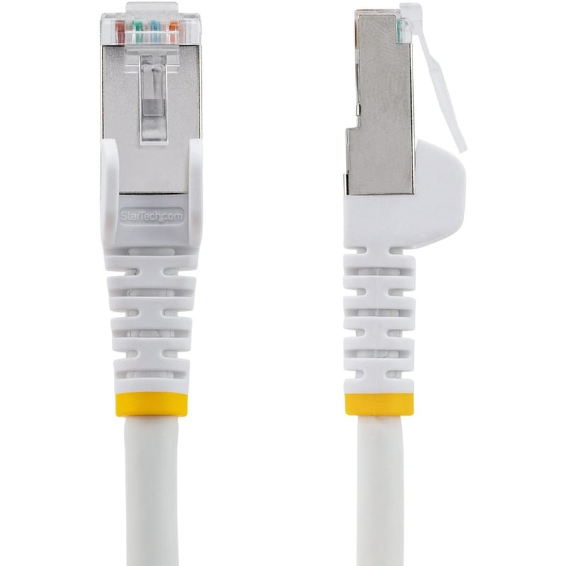 StarTech.com 10ft CAT6a Ethernet Cable, White Low Smoke Zero Halogen (LSZH) 10 GbE 100W PoE S/FTP Snagless RJ-45 Network Patch Cord - Thumbnail 2