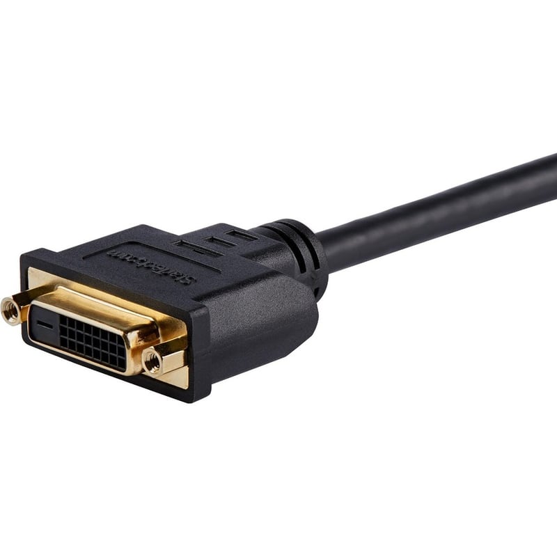 StarTech.com 8in (20cm) HDMI to DVI Adapter, DVI-D to HDMI (1920x1200p), 10 Pack, HDMI Male to DVI-D Female Cable, HDMI to DVI Cord, Black - Thumbnail 4
