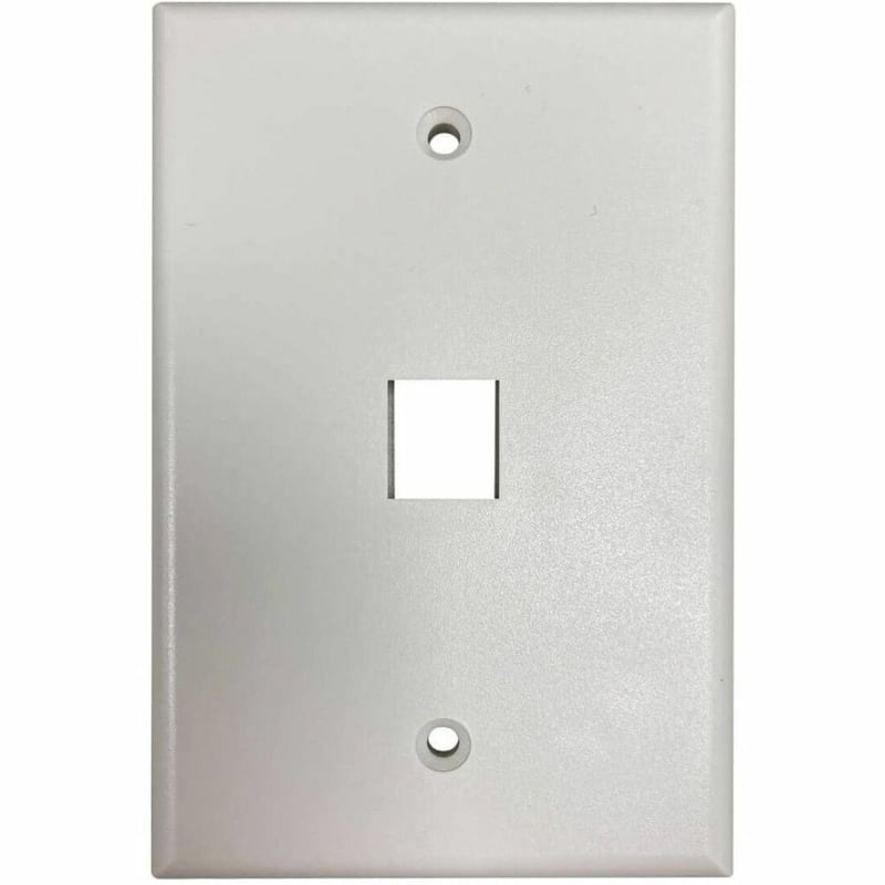 Tripp Lite by Eaton Safe-IT 1-Port Single-Gang Keystone Wall Plate, Antibacterial, Ivory Matte, TAA - Thumbnail 1