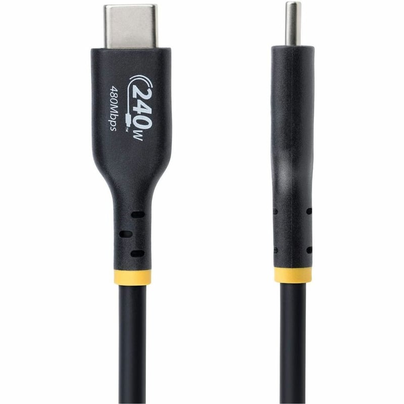 StarTech.com 3ft USB-C Charging Cable, USB-IF Certified USB C Cable, 240W PD EPR, USB 2.0 Type-C Laptop Charger Cord, TPE Jacket, M/M - Thumbnail 3