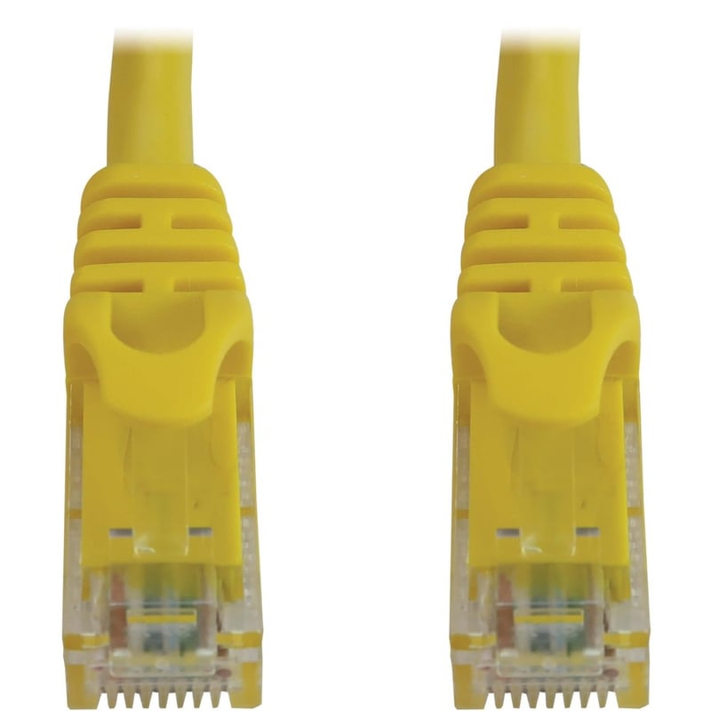 Eaton Tripp Lite Series Cat6a 10G Snagless Molded UTP Ethernet Cable (RJ45 M/M), PoE, Yellow, 7 ft. (2.1 m) - Thumbnail 2