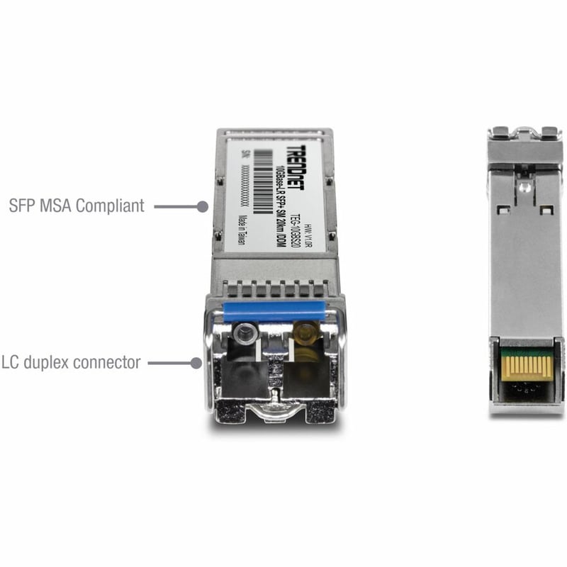 SFP+ SINGLE MODE LC MODULE 20KM DUPLEX LC OPTICAL INTERFACE - Thumbnail 4