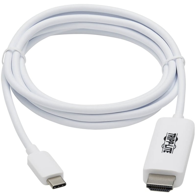 Tripp Lite by Eaton USB-C to HDMI Adapter Cable (M/M) 4K 4:4:4 Thunderbolt 3 Compatible White 6 ft. (1.8 m) - Thumbnail 2