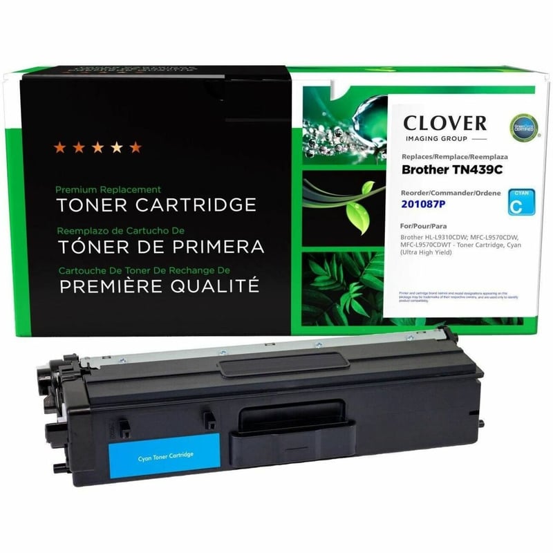 Clover Imaging Remanufactured Ultra High Yield Cyan Toner Cartridge for Brother TN439C - Thumbnail 1
